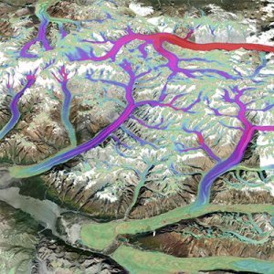Nouvelle quantification de l'écoulement et du volume des glaciers du monde entier