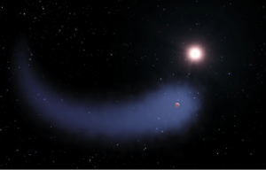 Une exoplanète enveloppée dans un nuage géant en forme de queue de comète