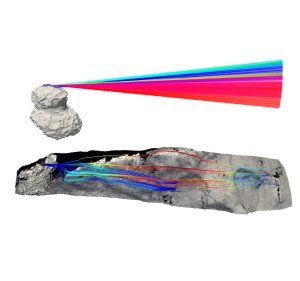 Une comète arc en ciel au coeur tendre 