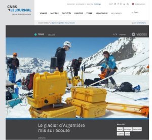 Le glacier d'Argentière sur écoute