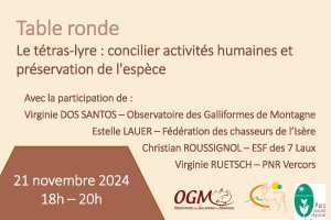[Table ronde] Le Tétras-lyre : concilier activités humaines et préservation de l'espèce