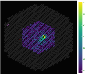Premières observations de gerbes atmosphériques avec la NectarCAM