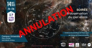 [Jour de la Nuit] Soirée d'observation du ciel étoilé sur le campus universitaire